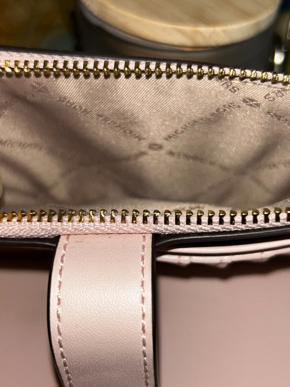 Michael Kors Brown Monogram Tote with Tan Leather Straps & matching wallet NWOT - Picture 14 of 16